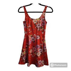 H&M Divided Red Floral Summer Dress